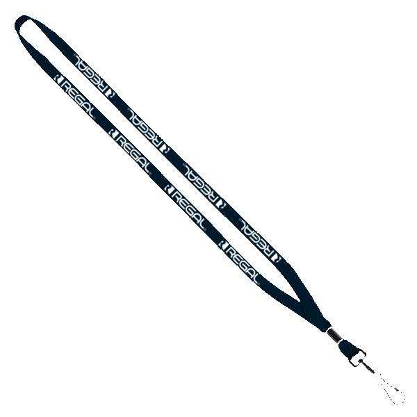 1/2" Cotton Lanyard with Metal Crimp & Swivel Snap Hook 1