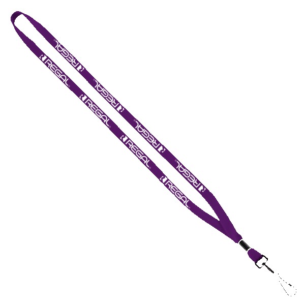 1/2" Cotton Lanyard with Metal Crimp & Swivel Snap Hook 1