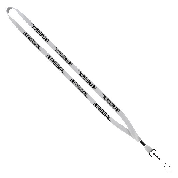 1/2" Cotton Lanyard with Metal Crimp & Swivel Snap Hook 1