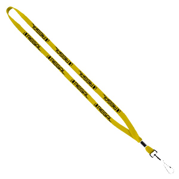1/2" Cotton Lanyard with Metal Crimp & Swivel Snap Hook 1