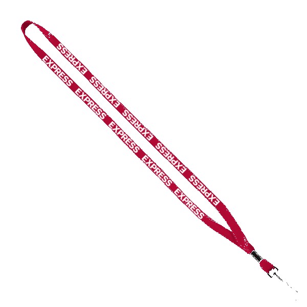 1/2" Cotton Lanyard with Metal Crimp & Swivel Snap Hook 1