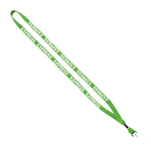 1/2" Cotton Lanyard with Metal Crimp & Swivel Snap Hook 1