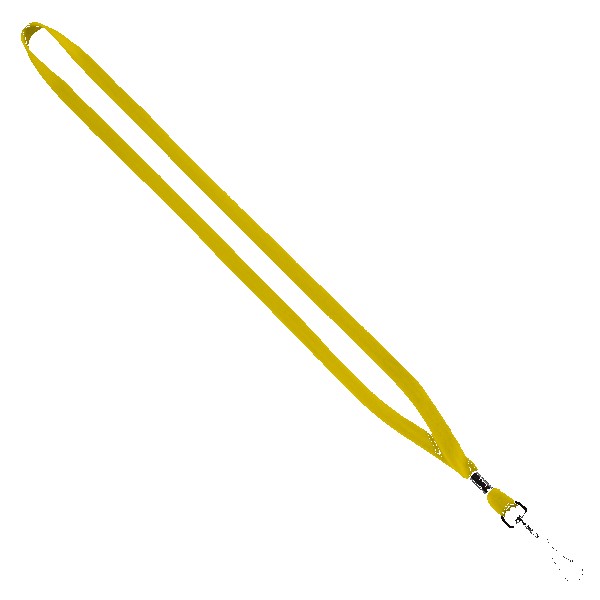 1/2" Cotton Lanyard with Metal Crimp & Swivel Snap Hook 1