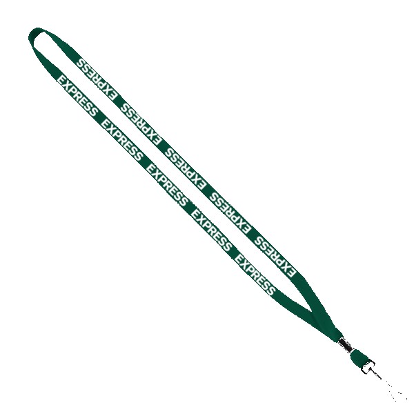 1/2" Cotton Lanyard with Metal Crimp & Swivel Snap Hook 1
