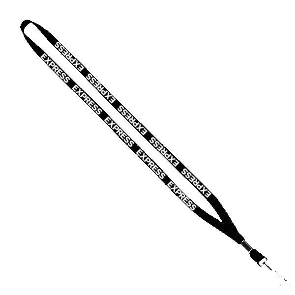 1/2" Cotton Lanyard with Metal Crimp & Swivel Snap Hook 1