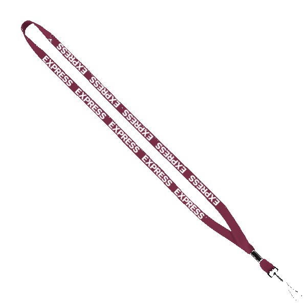 1/2" Cotton Lanyard with Metal Crimp & Swivel Snap Hook 1