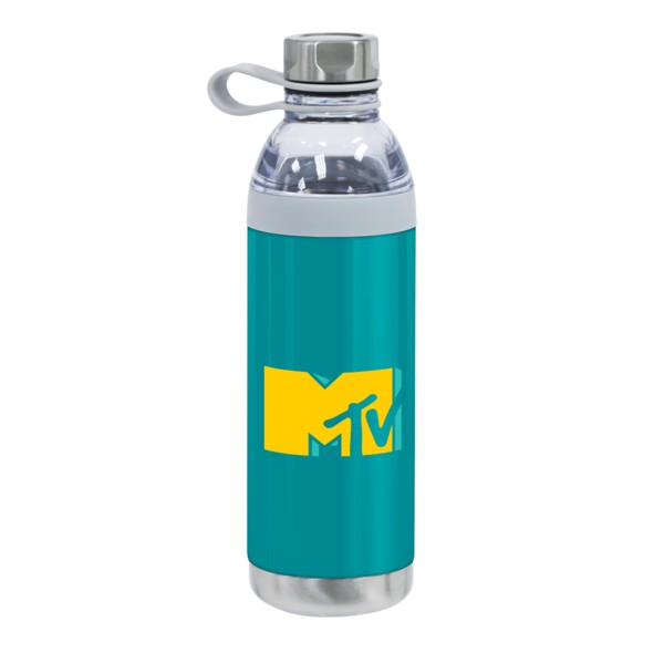 Dual Opening Stainless Steel Water Bottle - 20 Oz. 1