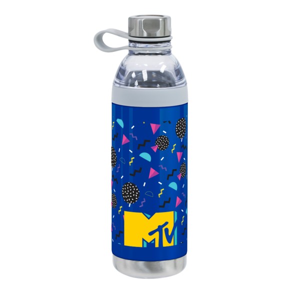 Dual Opening Stainless Steel Water Bottle - 20 Oz. 1