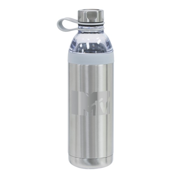 Dual Opening Stainless Steel Water Bottle - 20 Oz. 1