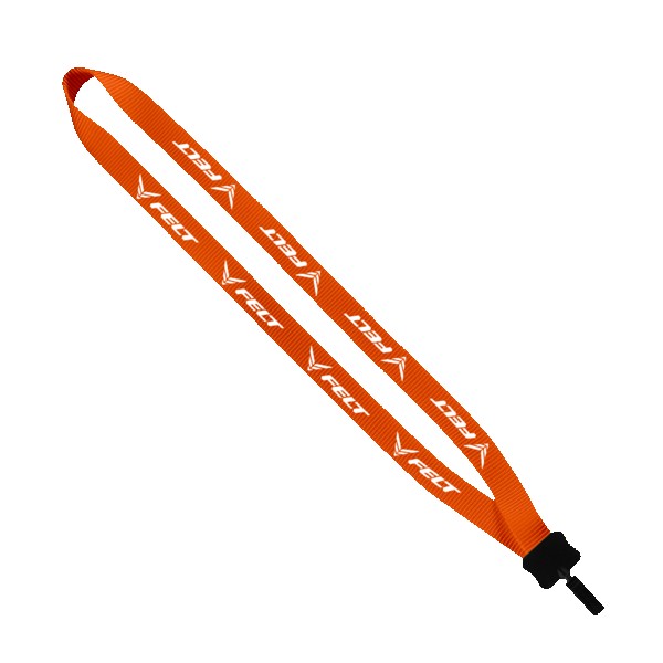 3/4" Smooth Nylon Lanyard with Plastic Clamshell & Bulldog Clip 1
