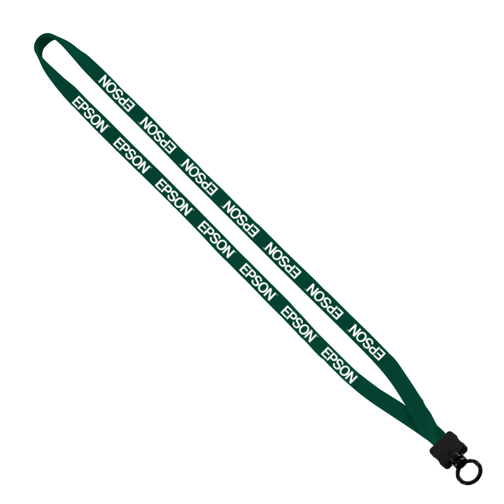 1/2" Cotton Lanyard with Plastic Clamshell & O-Ring 1