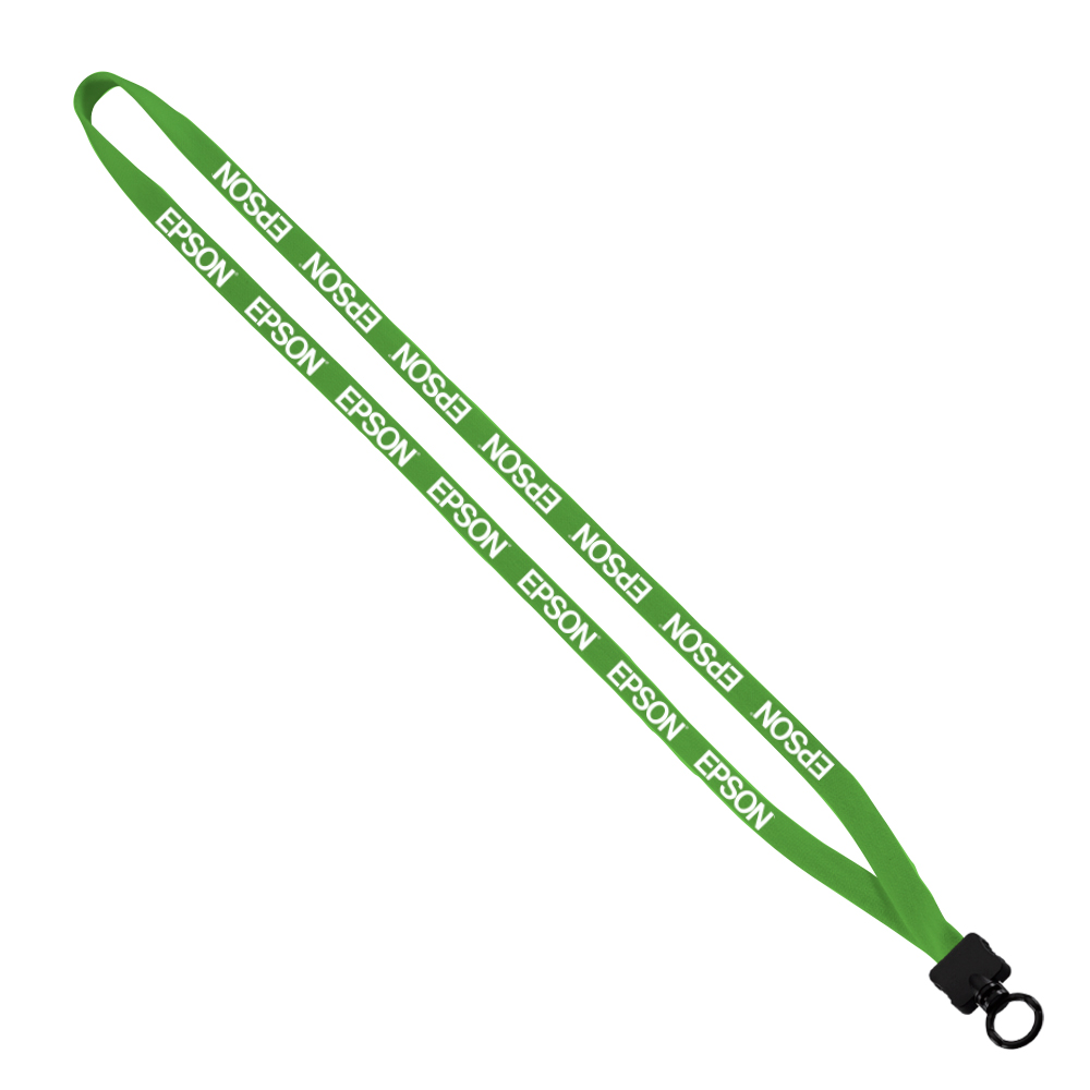 1/2" Cotton Lanyard with Plastic Clamshell & O-Ring 1