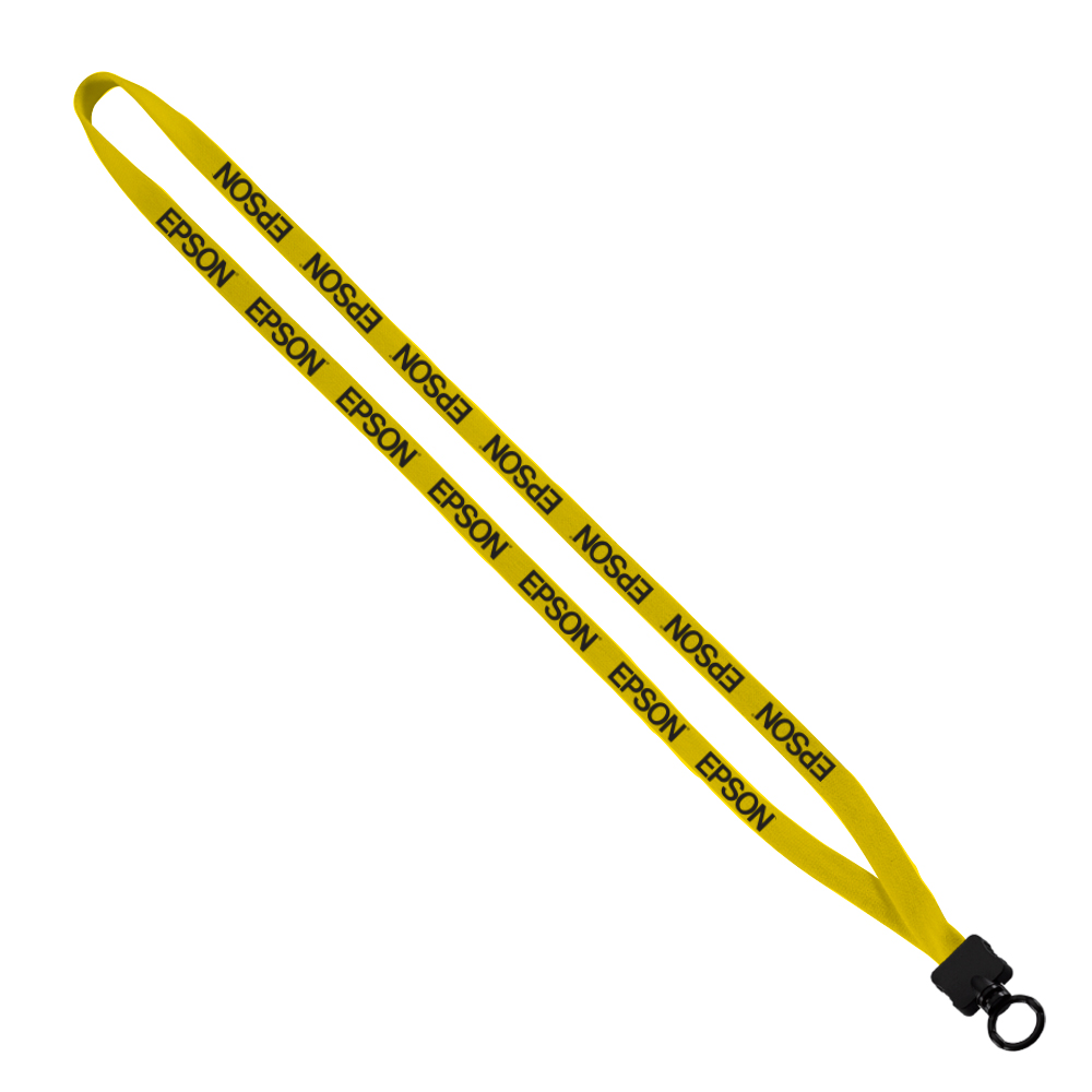 1/2" Cotton Lanyard with Plastic Clamshell & O-Ring 1