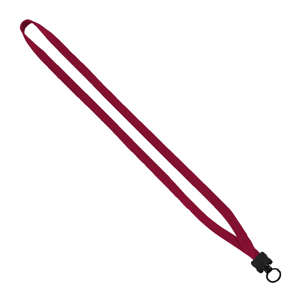1/2" Cotton Lanyard with Plastic Clamshell & O-Ring 1