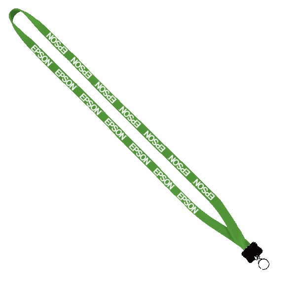 1/2" Cotton Lanyard with Plastic Clamshell & O-Ring 1