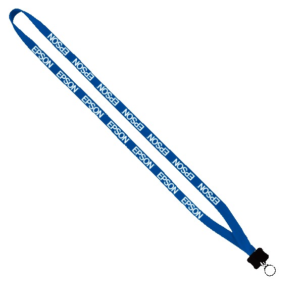 1/2" Cotton Lanyard with Plastic Clamshell & O-Ring 1