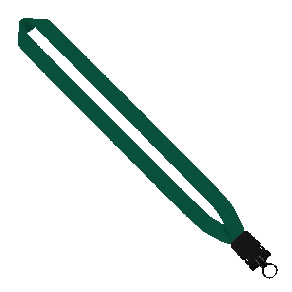 1" Cotton Lanyard with Plastic Snap-Buckle Release & O-Ring 1