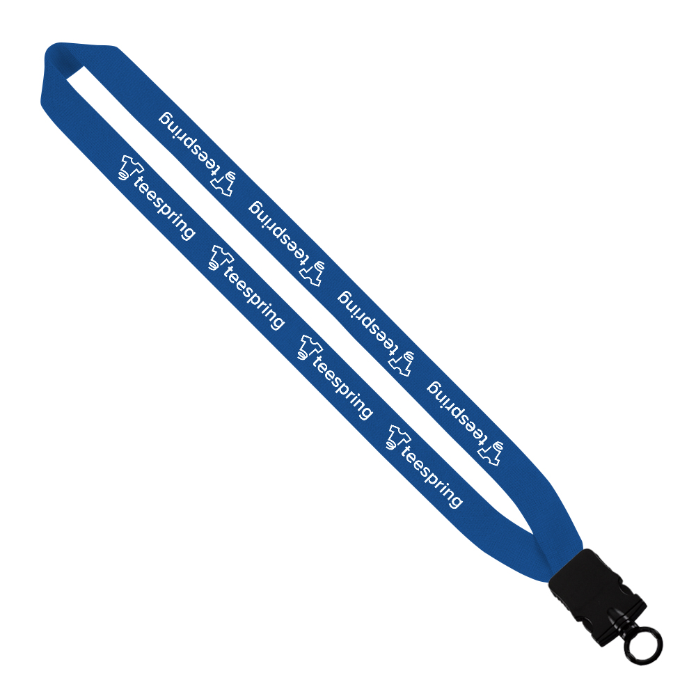 1" Cotton Lanyard with Plastic Snap-Buckle Release & O-Ring 1