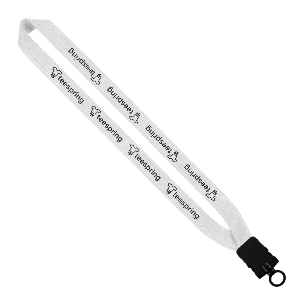 1" Cotton Lanyard with Plastic Snap-Buckle Release & O-Ring 1
