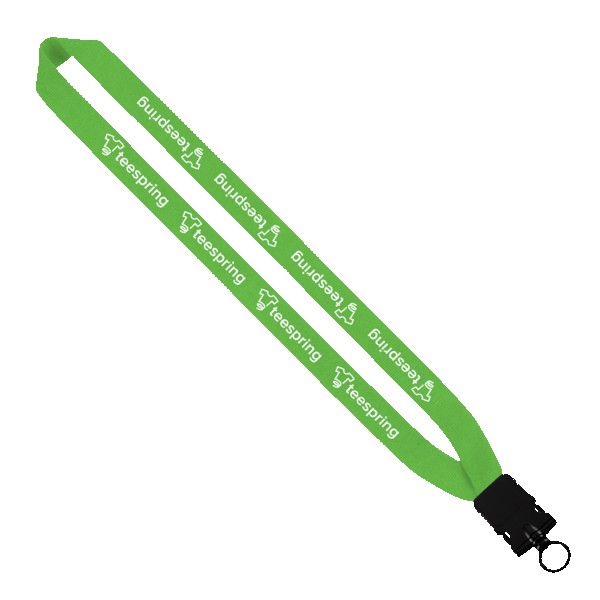 1" Cotton Lanyard with Plastic Snap-Buckle Release & O-Ring 1