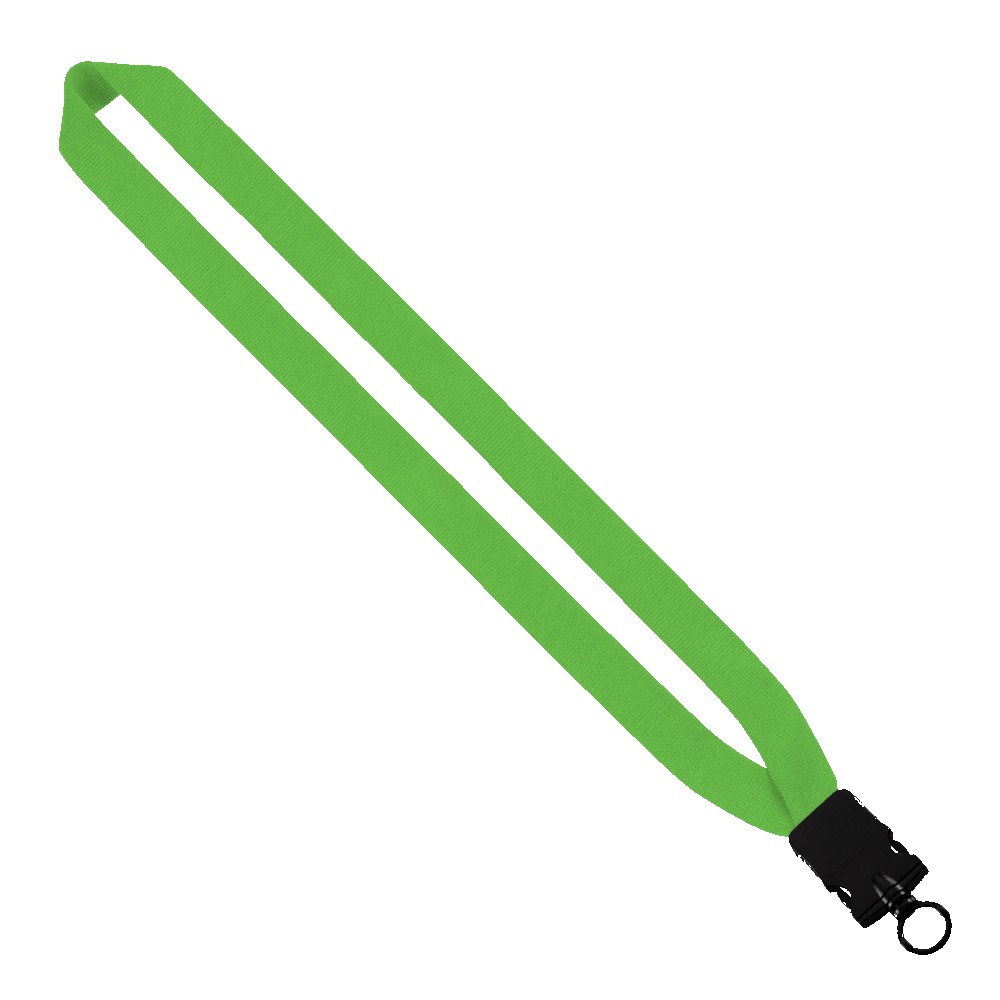 1" Cotton Lanyard with Plastic Snap-Buckle Release & O-Ring 1