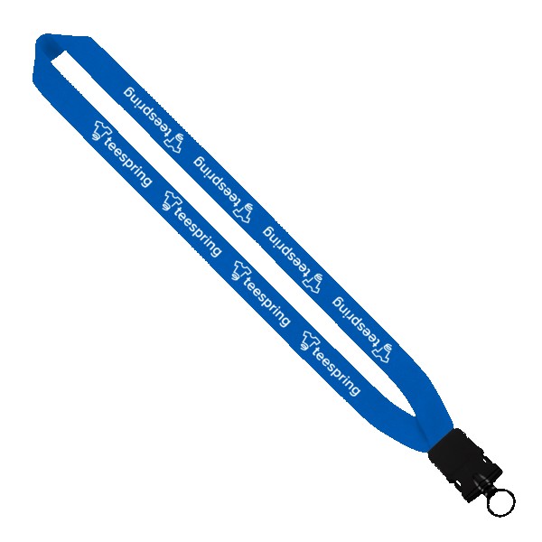 1" Cotton Lanyard with Plastic Snap-Buckle Release & O-Ring 1
