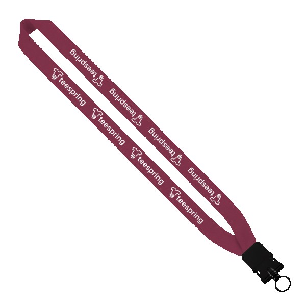 1" Cotton Lanyard with Plastic Snap-Buckle Release & O-Ring 1
