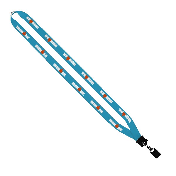1/2" Dye-Sublimated Lanyard with Plastic Clamshell and Plastic O-Ring 1