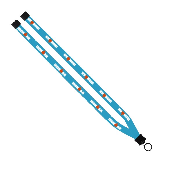 1/2" Dye-Sublimated Lanyard with Plastic Clamshell and Plastic O-Ring 1