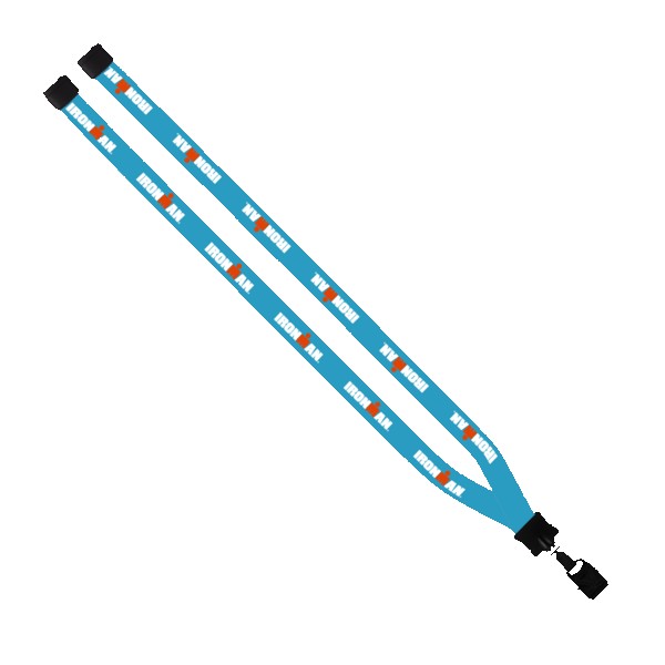 1/2" Dye-Sublimated Lanyard with Plastic Clamshell and Plastic O-Ring 1