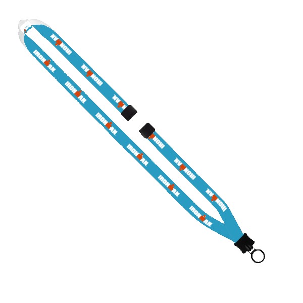 1/2" Dye-Sublimated Lanyard with Plastic Clamshell and Plastic O-Ring 1
