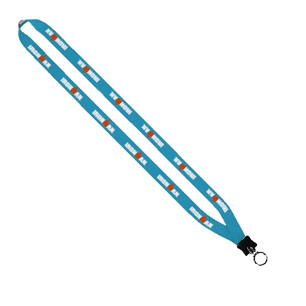 1/2" Dye-Sublimated Lanyard with Plastic Clamshell and Plastic O-Ring 1
