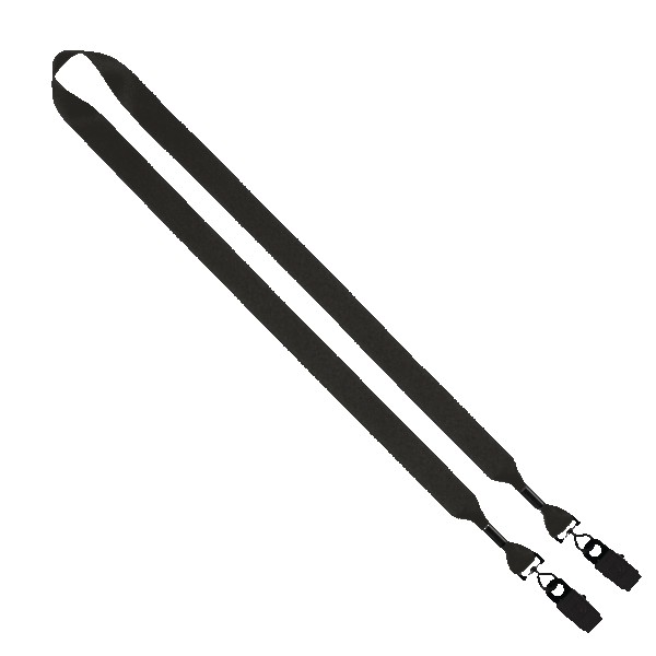 3/4" 2-Ended Polyester Lanyard with Metal Crimp & Metal Bulldog Clip 1