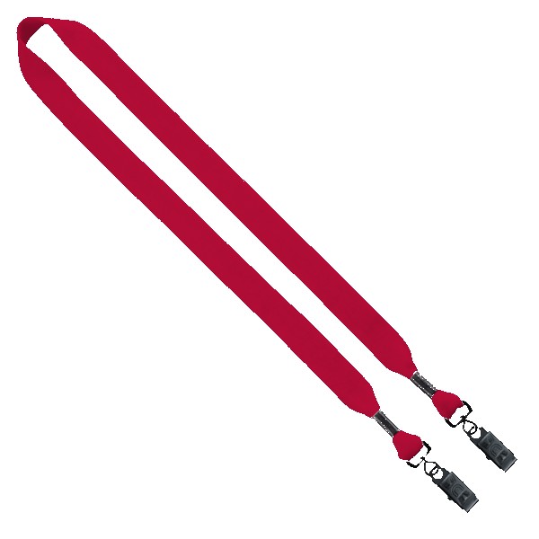 3/4" Cotton Double Bulldog Clip Lanyard 1