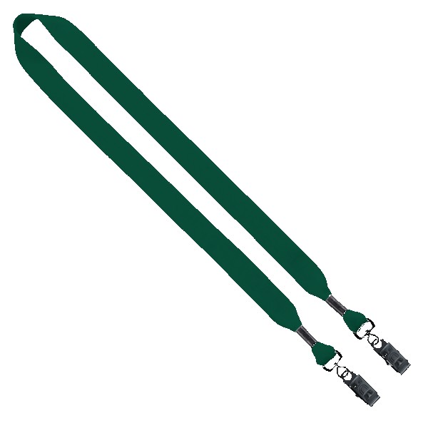 3/4" Cotton Double Bulldog Clip Lanyard 1