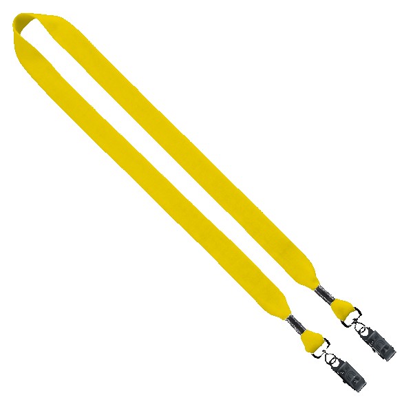 3/4" Cotton Double Bulldog Clip Lanyard 1