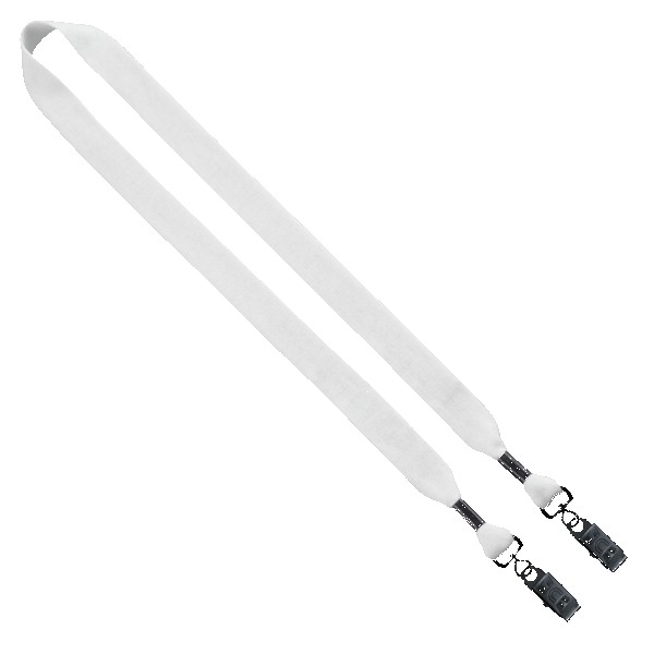 3/4" Cotton Double Bulldog Clip Lanyard 1