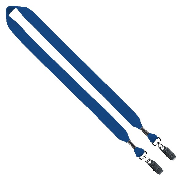 3/4" Cotton Double Bulldog Clip Lanyard 1