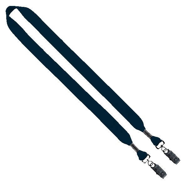 3/4" Cotton Double Bulldog Clip Lanyard 1