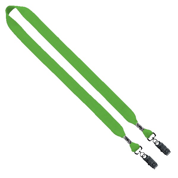 3/4" Cotton Double Bulldog Clip Lanyard 1