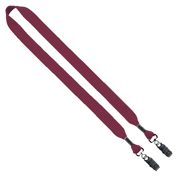 3/4" Cotton Double Bulldog Clip Lanyard 1