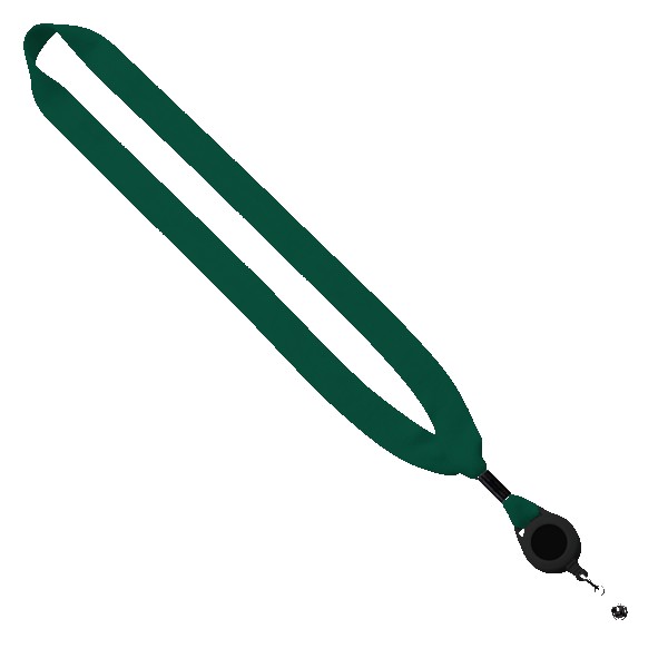 3/4" Cotton Lanyard with Metal Crimp & Retractable Badge Reel 1