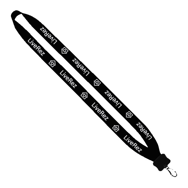 3/4" Cotton Lanyard with Plastic Clamshell & Swivel Snap Hook 1