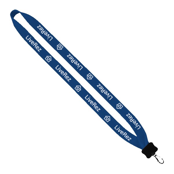 3/4" Cotton Lanyard with Plastic Clamshell & Swivel Snap Hook 1