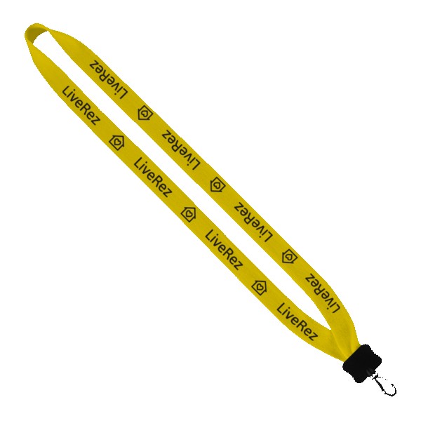 3/4" Cotton Lanyard with Plastic Clamshell & Swivel Snap Hook 1