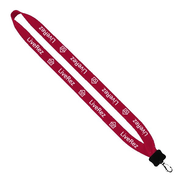 3/4" Cotton Lanyard with Plastic Clamshell & Swivel Snap Hook 1