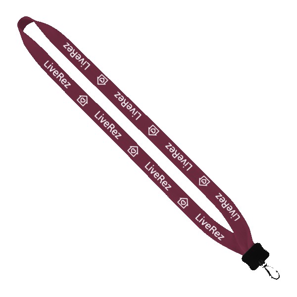 3/4" Cotton Lanyard with Plastic Clamshell & Swivel Snap Hook 1