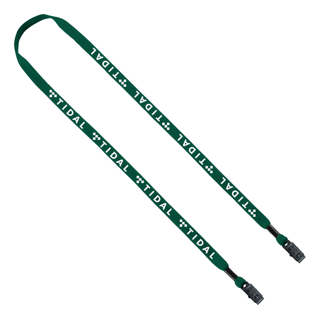 1/2" Cotton Double Bulldog Clip Lanyard 1