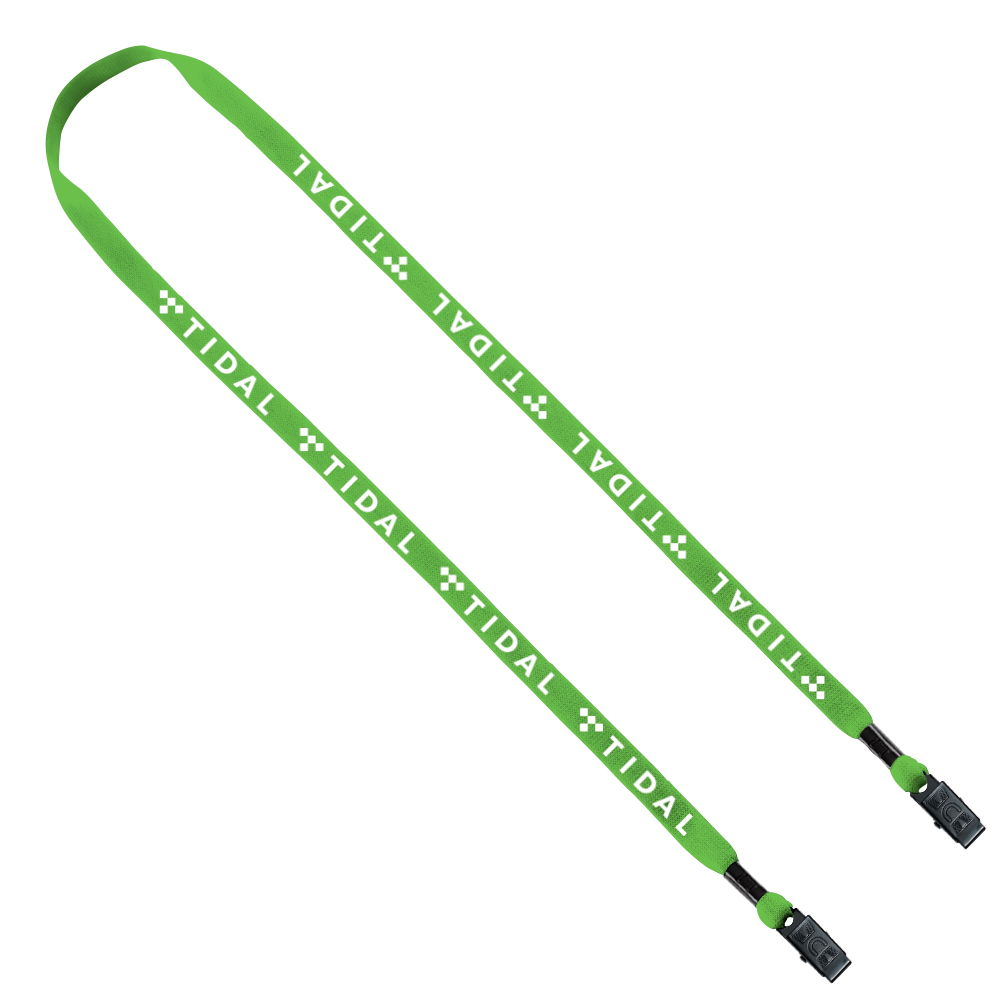 1/2" Cotton Double Bulldog Clip Lanyard 1