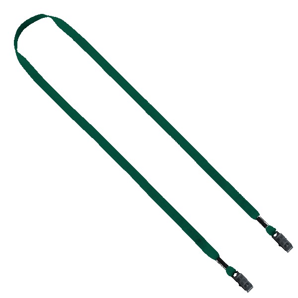 1/2" Cotton Double Bulldog Clip Lanyard 1